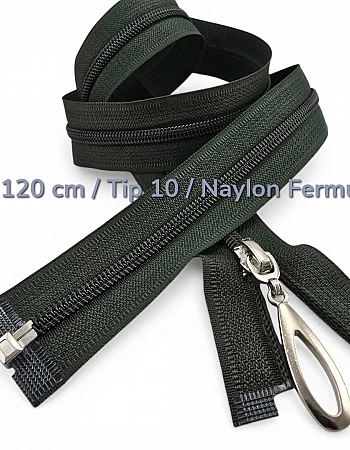 120 cm Özel Elcikli Ferace Fermuarı | Dikkat Çekici Uzun Açık Uçlu Model | PR00120T10