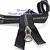 50 cm Timsah Diş Kemik Mont Fermuarı | Açık Uçlu Separe Kısa Model | PR0050T6TMS