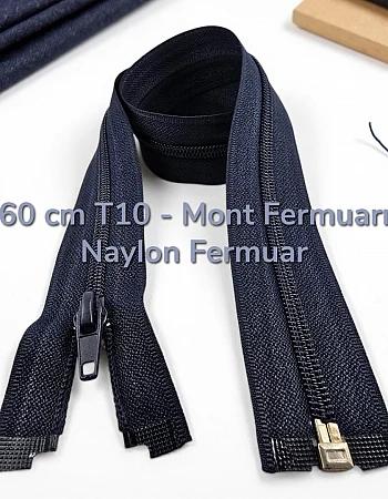 Naylon Mont Fermuarı Açık Uçlu (Separe) 60 Cm  -  PR0060T10