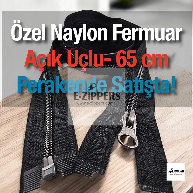 Coated Nylon 65 cm Jacket Zipper Open End (Separate) - PR0065T10BN