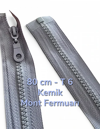 80 cm T6 Kemik Fermuar Açık Uçlu Separe Armut Elcikli Mont ve Ceket İçin ZPK0080T6A