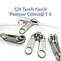 Kursörü Kemik Fermuar Çift Elcikli Tip 9  - Çadır Fermuarı Kursörü - ESB001T9C