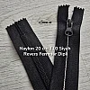 Black 20 cm T5 Reverse Nylon Zipper – Closed End Combi Head Model - ZP0020T10C