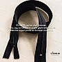 55 cm Black T5 Nylon Closed-End Zipper – Durable Bottom Model - ZP0055T5