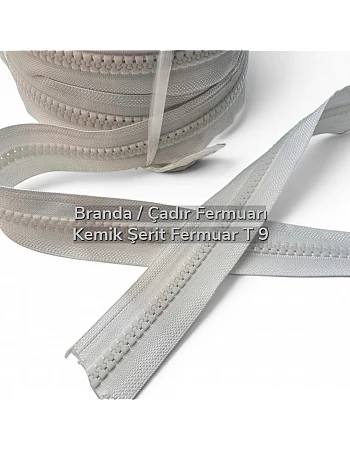 Branda Çadır Şerit Fermuarı Kemik T 9 -SRTCFT9