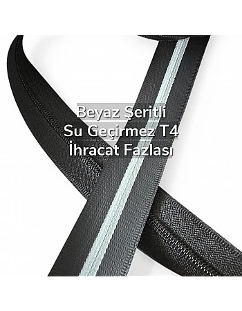 Su Geçirmez Beyaz Şeritli Şerit fermuar TPU T 4 - SRTSGOT4