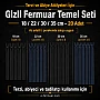 Abiye Atölyeleri ve Terzi İçin Gizli Fermuar Temel Seti – 18 / 22 / 30 / 35 cm – 20 Adet - ST-0008