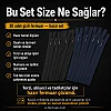 Çeşitli boyutlarda 20 adet gizli fermuar içeren set, terzi ve abiye ürünler için ideal.