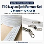Kılıf ,Çanta ve Atölyeler İçin T10 Naylon Şerit Fermuar Seti – 10 Metre + 10 Krüsör - ST-0009