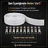 10 metre uzunluğunda dayanıklı T10 naylon fermuar ve 10 çekecek içeren set.