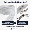 Atölyeler ve Çanta, Kılıf İçin T10 Naylon Şerit Fermuar Seti – 200 Metre + 100 Krüsör- ST-0009T10-200M100C