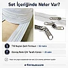 #5 Nylon Zipper Chain Kit for Bag Makers & Case Repair Shops – 50 m / 164.04 ft + 25 Sliders ST-0009T10-50M25C