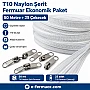 Atölyeler ve Çanta, Kılıf İçin T10 Naylon Şerit Fermuar Seti – 50 Metre + 25 Krüsör- ST-0009T10-50M25C