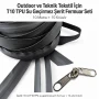T10 TPU Su Geçirmez Şerit Fermuar Seti 10 Metre + 10 Kürsör ST-0010