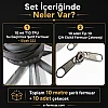 Outdoor ve teknik tekstiller için ideal T10 TPU su geçirmez fermuar seti, 10m uzunlukta.