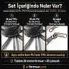 Outdoor atölyeler için ideal, 20 metre uzunluğunda su geçirmez fermuar seti.