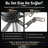 Outdoor atölyeler için ideal, 20 metre uzunluğunda su geçirmez fermuar seti.