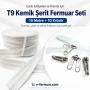 T9 Kemik Şerit Fermuar Seti – Çadır, Branda ve Örtü Onarımı İçin 10 Metre + 10 Kürsör ST-0012
