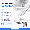 Çadır Atölyeleri ve Branda İçin T9 Kemik Şerit Fermuar Seti – 10 Metre + 10 Krüsör - ST-0012