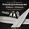 10 metre uzunluğundaki T9 Kemik Şerit Fermuar Seti, branda ve çadır atölyeleri için ideal.
