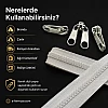 10 metre uzunluğundaki T9 Kemik Şerit Fermuar Seti, branda ve çadır atölyeleri için ideal.