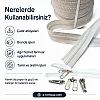 100 metre uzunluğunda T9 kemik şerit fermuar ve 50 krüsör içeren set, profesyonel kullanım için ideal.