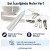 Branda ve çadır üretimi için 200m T9 kemik şerit fermuar ve 100 krüsör.