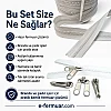 Branda ve çadır atölyelerine özel 20 metre uzunluğunda T9 kemik şerit fermuar ve 10 adet krüsör.