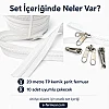 T9 tipi dayanıklı kemik şerit fermuar, 20 metre uzunluğunda ve 10 adet çekme aparatı içerir.