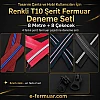 Renkli ve kaliteli T10 fermuar seti, çeşitli tasarım projeleriniz için ideal.