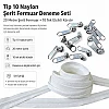 Tip 10 Naylon Şerit Fermuar Deneme Seti – 20 Metre + 10 Tek Elcikli Kürsör ST-T10T-NAYLON-20M10C