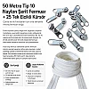 Atölye, Çanta ve Kılıf Üretimi İçin Tip 10 Naylon Şerit Fermuar Seti – 50 Metre + 25 Tek Elcikli Kürsör ST-T10T-NAYLON-50M25C