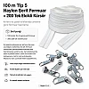 Kırlent, Minder ve Yastık Kılıfları İçin Tip 5 Naylon Şerit Fermuar Üretim Seti – 100 Metre + 200 Tek Elcikli Kürsör ST-T5T-NAYLON-100M200K