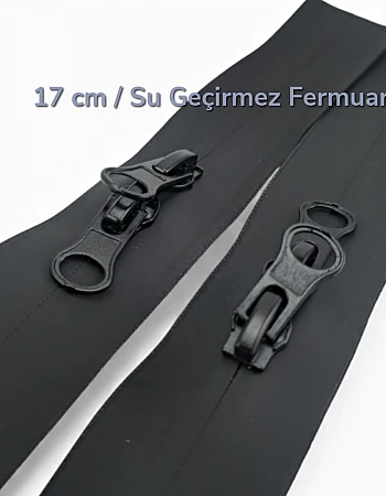 17 cm Su Geçirmez Fermuar | Kısa Boy Teknik Çanta ve Mont Detayı İçin | ZP00017PR