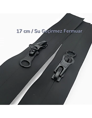 17 cm Su Geçirmez Fermuar | Kısa Boy Teknik Çanta ve Mont Detayı İçin | ZP00017PR