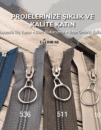 47 cm T10 Açık Uçlu Naylon Fermuar – Mont, Ceket ve Dış Giyim İçin Separe Model - ZPHSN0047T10