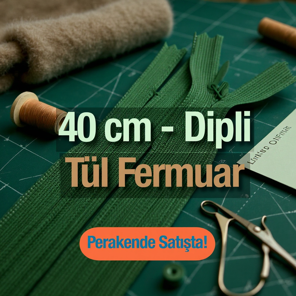 Gizli Fermuar 40 cm Tül ElbiseFermuarı ZPHSN0040TUL