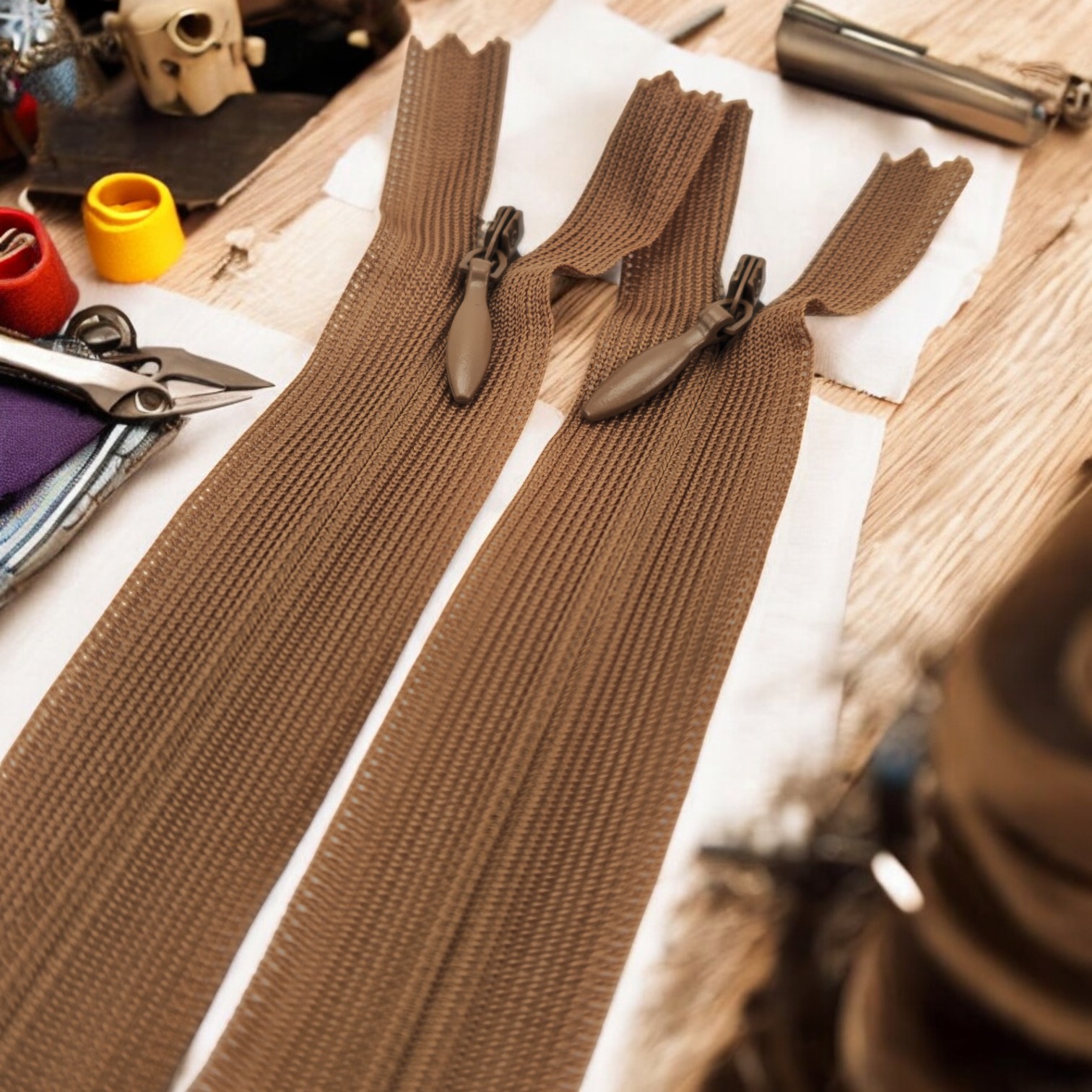 Gizli Fermuar 50 cm Tül Elbise ve Etek Fermuarı ZPHSN0050TUL