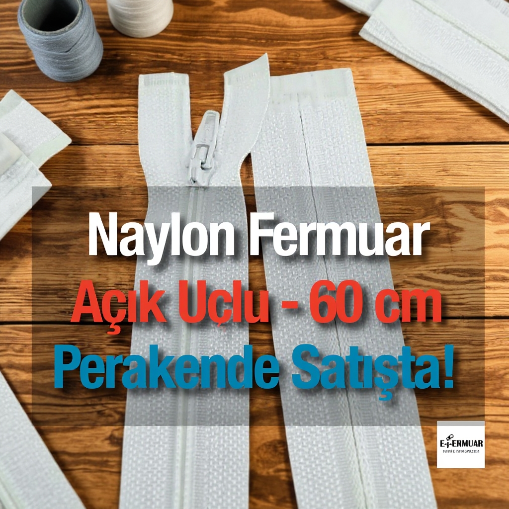 Naylon Pantolon ve Etek Fermuar 60 cm Açık Uçlu - Separe ZPS0060T5Promo