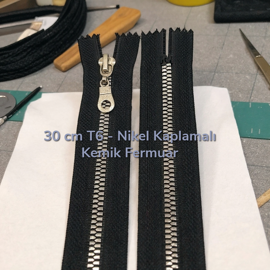 Metal Dişli 30 cm  Fermuar Dipli   ZPS0030T6PROMO