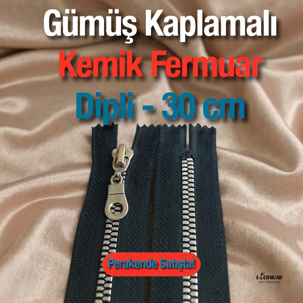 Metal Dişli 30 cm  Fermuar Dipli   ZPS0030T6PROMO