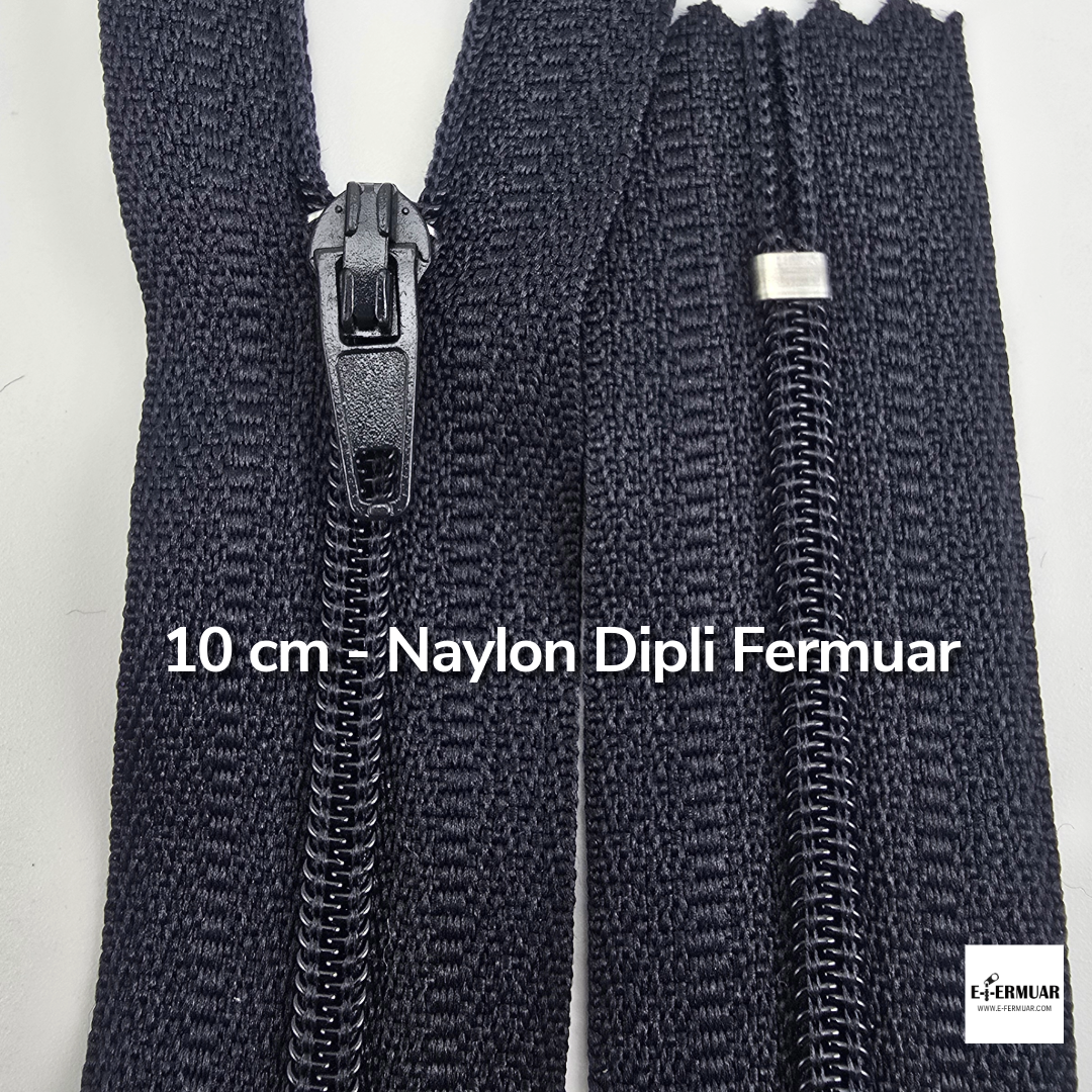 Naylon 10 Cm Cep Fermuarı Dipli -  NC0010T5