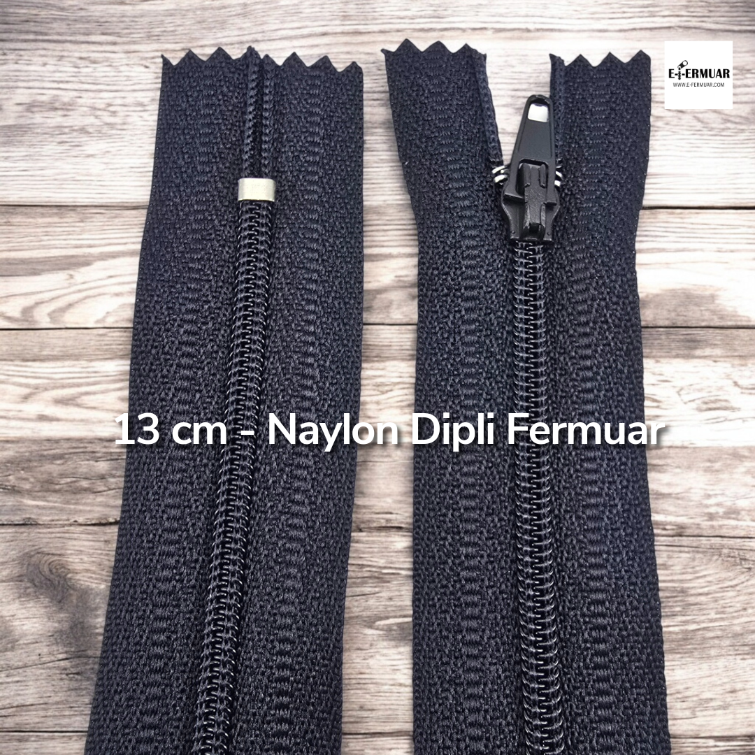 Naylon Cep Fermuarı 13 Cm Dipli -  NC0013T5