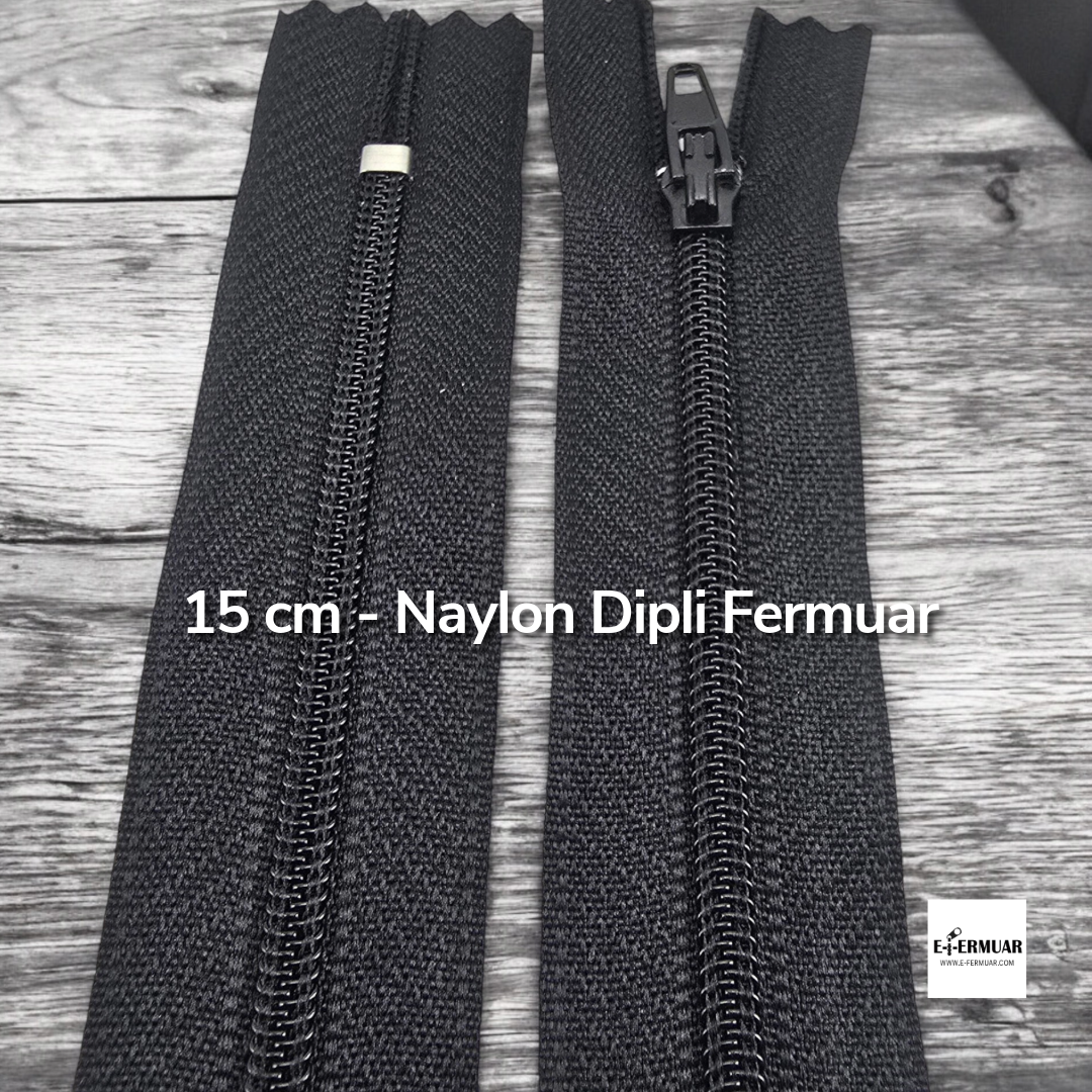 Naylon Cep Fermuarı 15 Cm Dipli -  NC0015T5