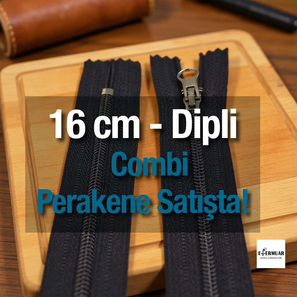 Naylon Cep Fermuarı 16 Cm Combi Elcikli Dipli -  NC0016T10C