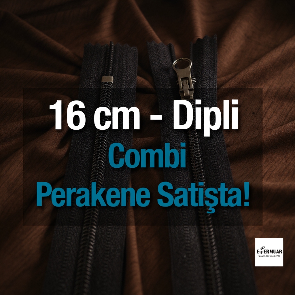 Naylon Cep Fermuarı 16 Cm Combi Elcikli Dipli -  NC0016T10C
