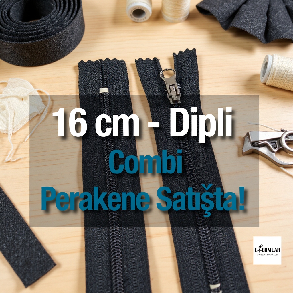 Naylon Cep Fermuarı 16 Cm Combi Elcikli Dipli -  NC0016T10C