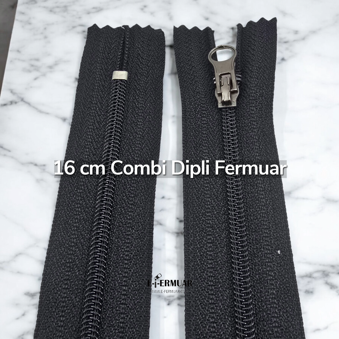 Naylon Cep Fermuarı 16 Cm Combi Elcikli Dipli -  NC0016T10C