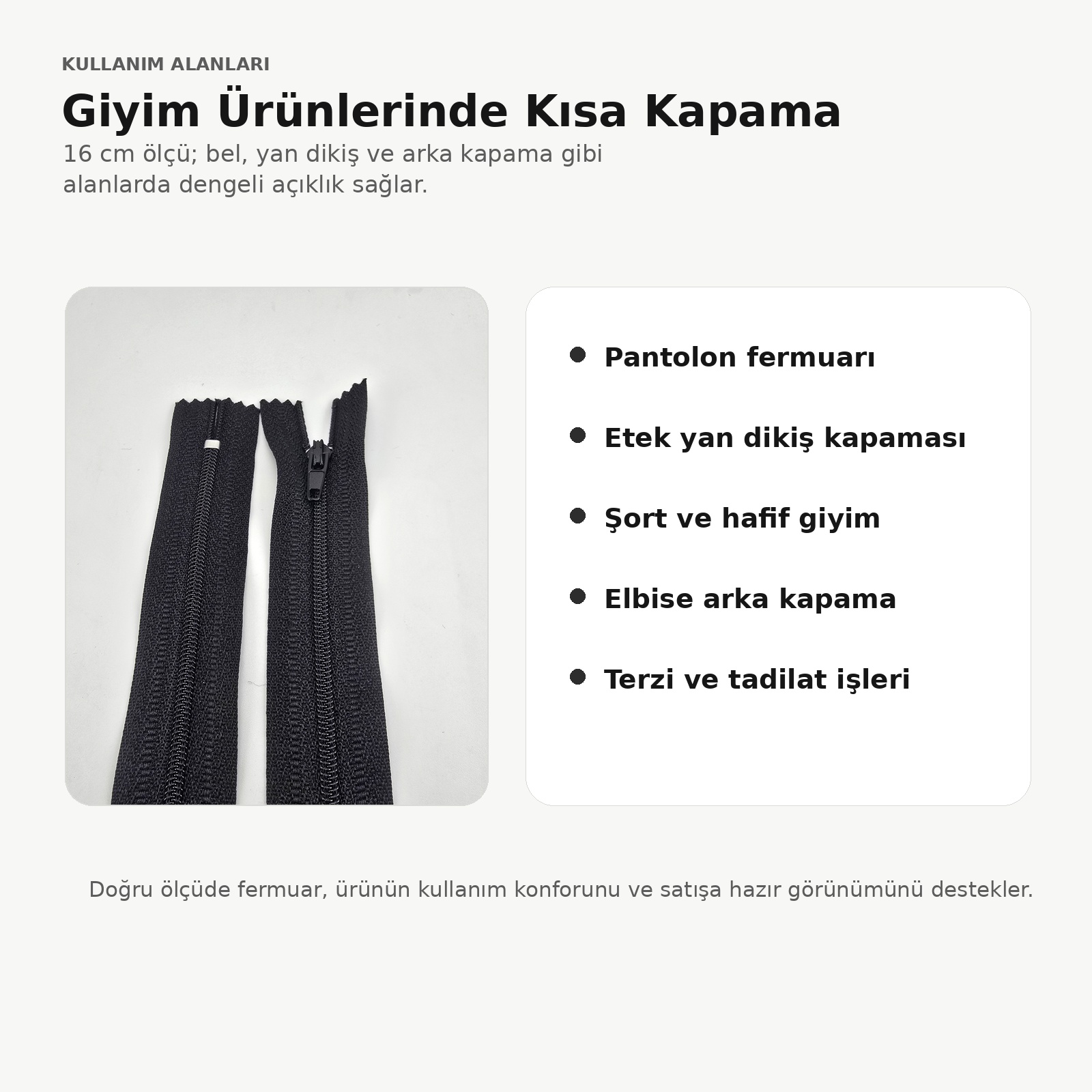 Naylon Cep Fermuarı 16 Cm Dipli -  NC0016T5