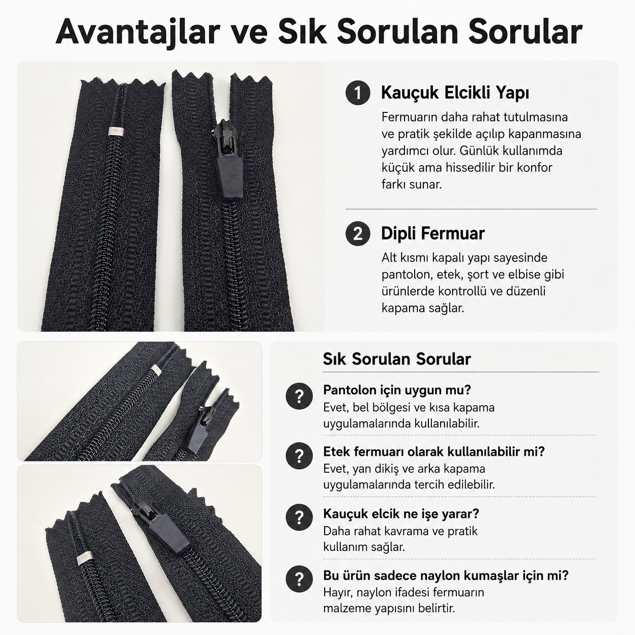 Naylon Cep Fermuarı 16 Cm Özel Elcikli Dipli -  NC0016T5Ö